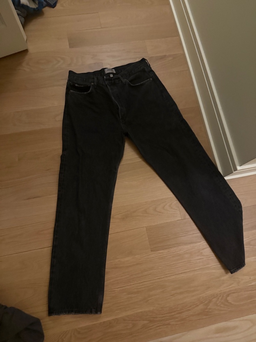 Agolde Men's Black Relaxed Jeans